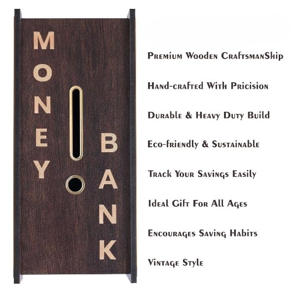 PiggyBank™ - Premium Wooden Money Bank